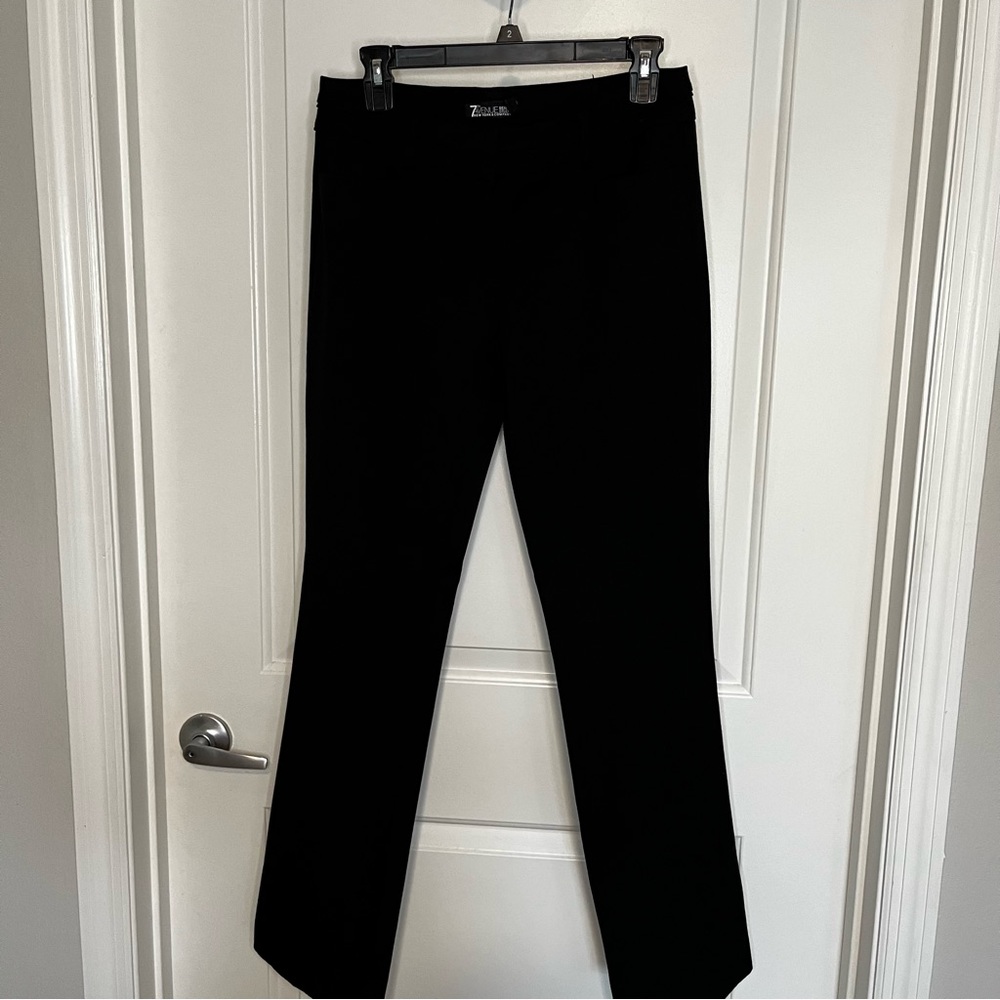 New York & Co black pants with detailed waist straight leg size 4